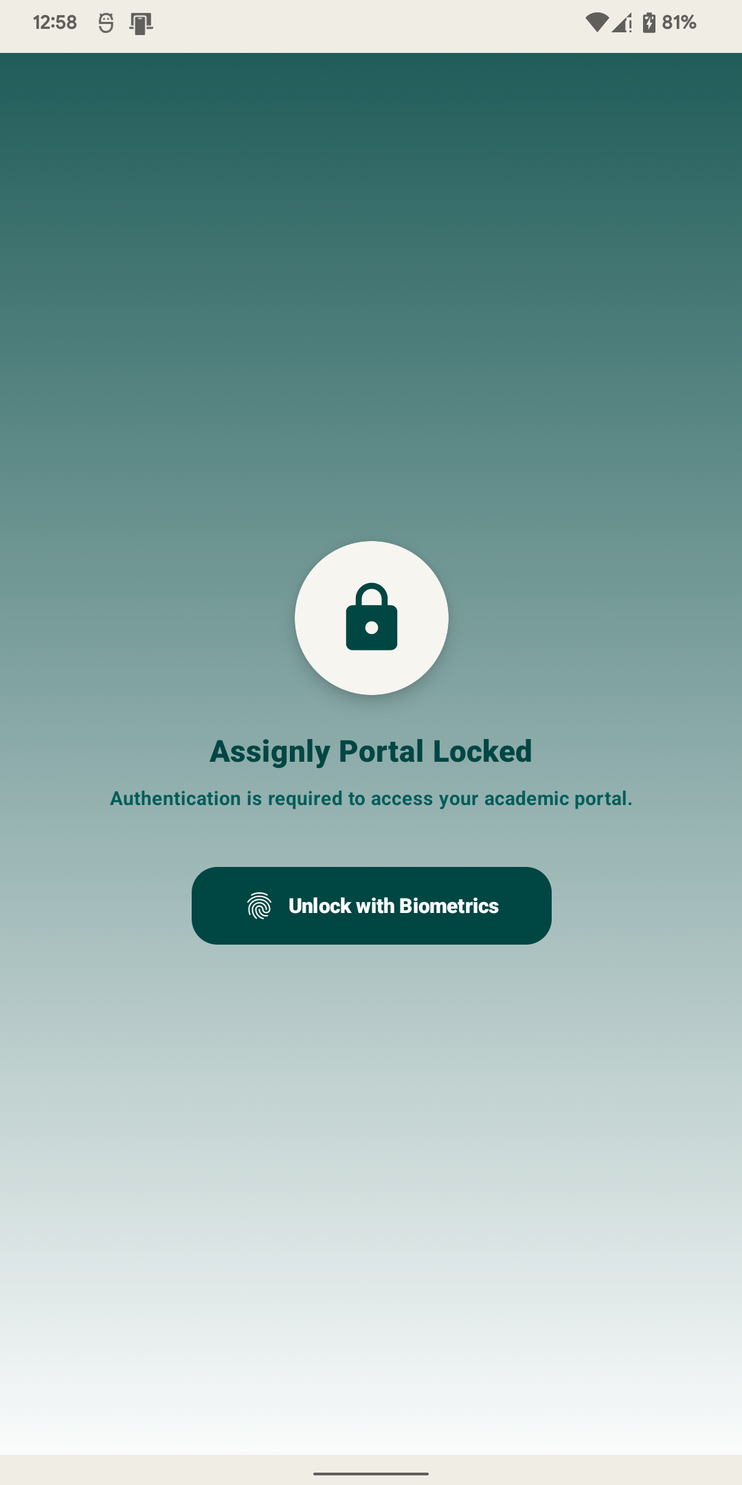 Biometric security lock APK Screenshot