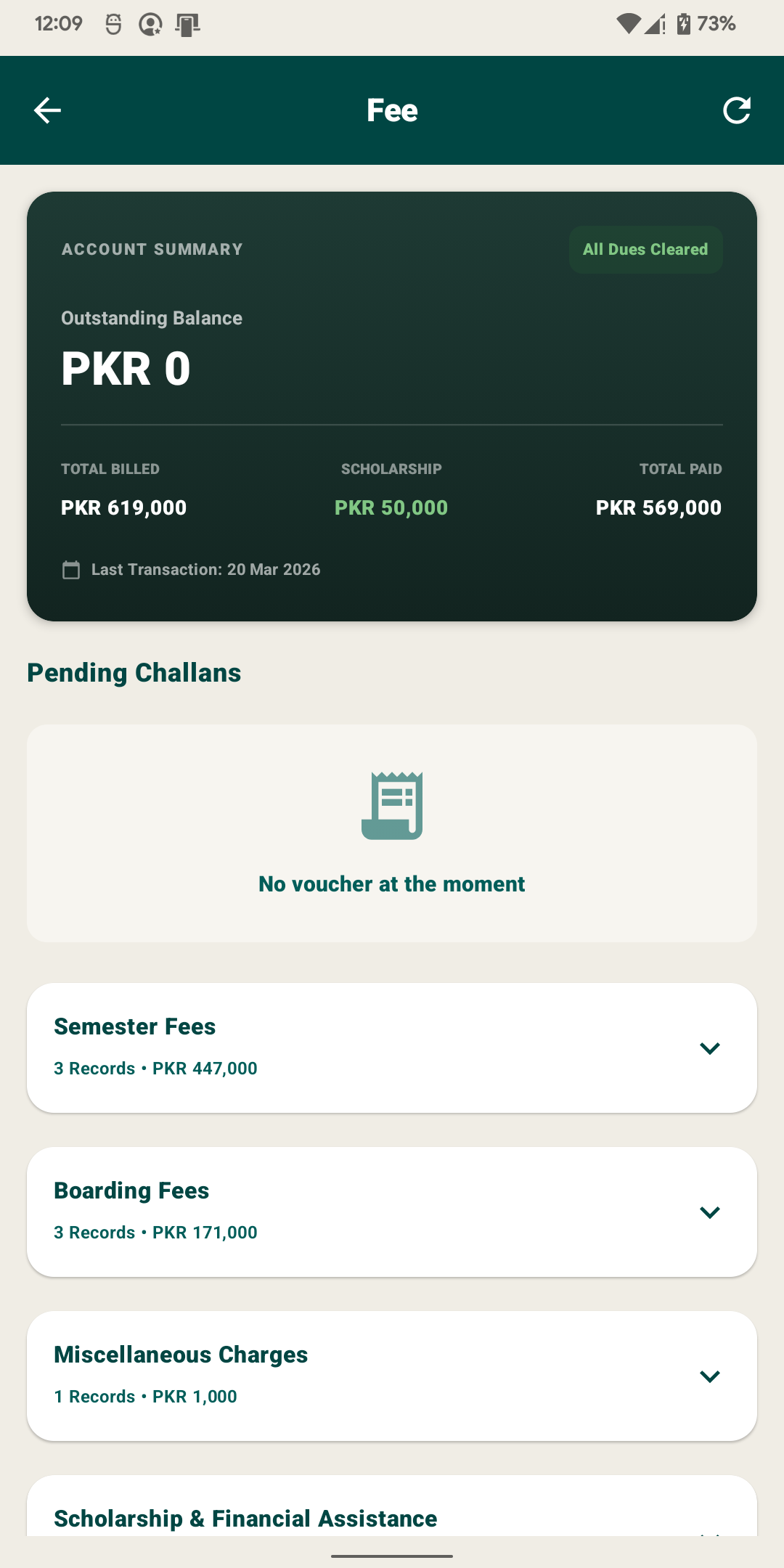 Fee Ledger APK Screenshot