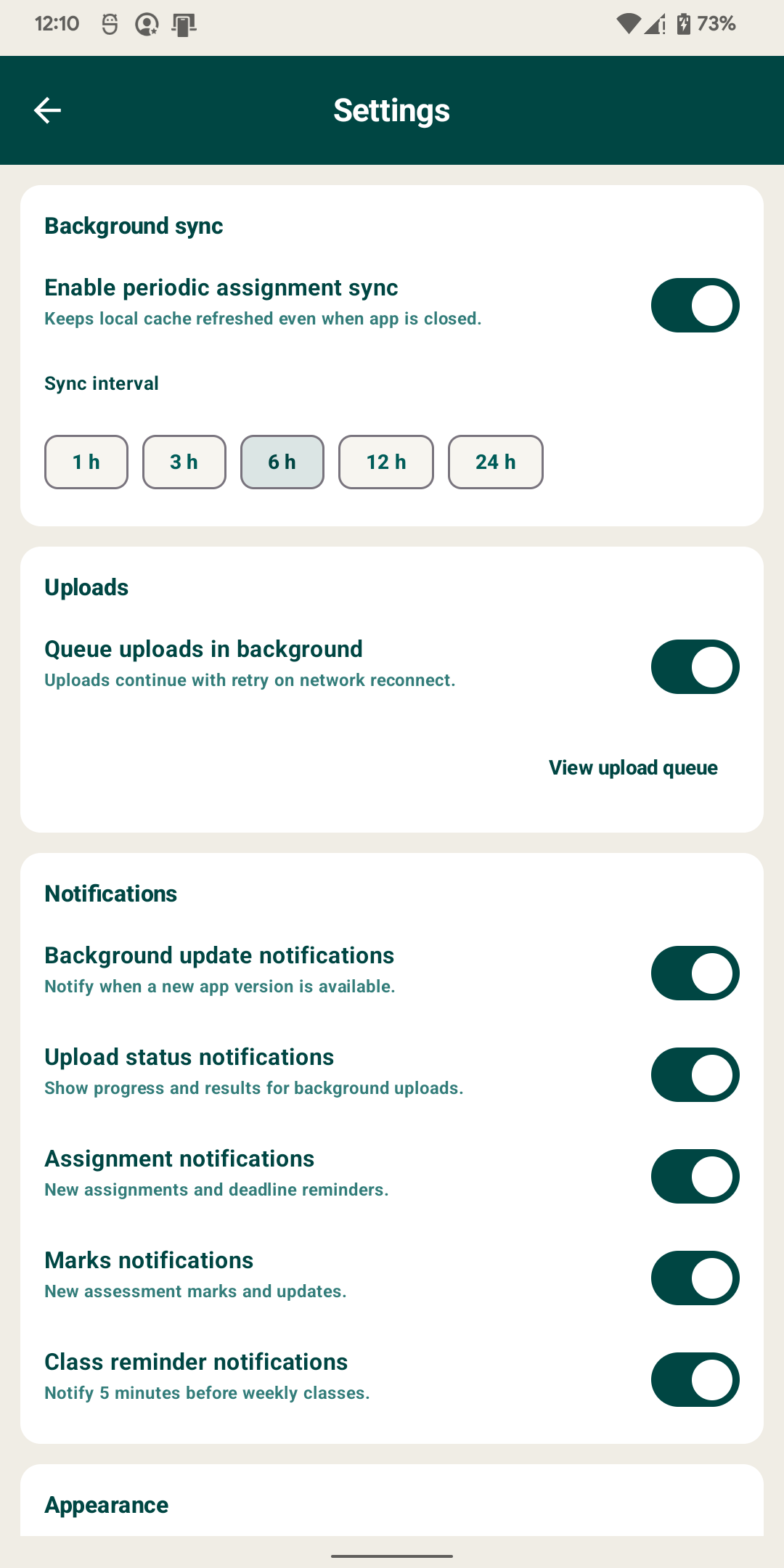 Settings APK Screenshot